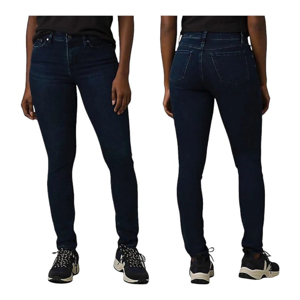 prAna Sienna Jean Deep Blue Skinny Stretch Denim Women Dark Wash New